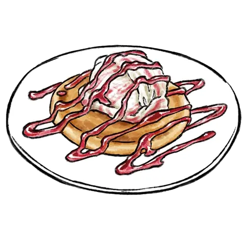 Hotteok mit Eis